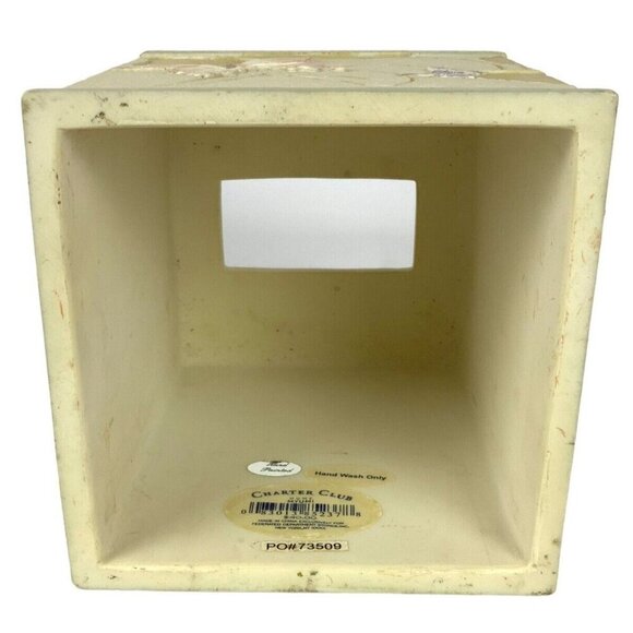 Charter Club Butterfly Tissue Box Holder Square Pastel Resin Hand Painted Decor - Picture 7 of 8
